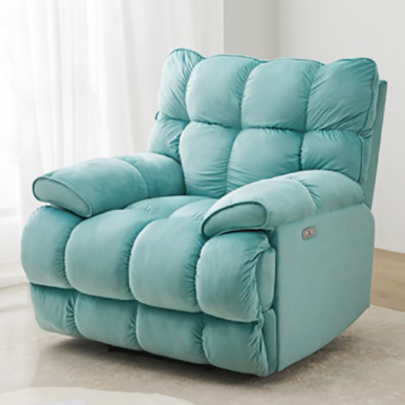 Velvet Gray Recliner Solid Color Recliner Chair 41.33 Inch Wide Clearhalo 'Chairs & Seating' 'furn' 'furn_recliners' 'Furniture' 'Living Room Furniture' 'Recliners' 7091848