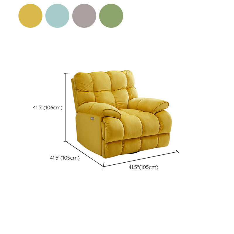 Velvet Gray Recliner Solid Color Recliner Chair 41.33 Inch Wide Clearhalo 'Chairs & Seating' 'furn' 'furn_recliners' 'Furniture' 'Living Room Furniture' 'Recliners' 7091857