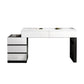 Modern Wooden Vanity Desk in White Modern with Drawers Dressing Table
