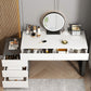 Modern Wooden Vanity Desk in White Modern with Drawers Dressing Table