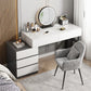 Modern Wooden Vanity Desk in White Modern with Drawers Dressing Table