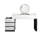 Modern Wooden Vanity Desk in White Modern with Drawers Dressing Table