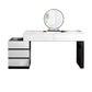 Modern Wooden Vanity Desk in White Modern with Drawers Dressing Table