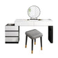 Modern Wooden Vanity Desk in White Modern with Drawers Dressing Table