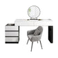 Modern Wooden Vanity Desk in White Modern with Drawers Dressing Table