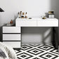 Modern Wooden Vanity Desk in White Modern with Drawers Dressing Table