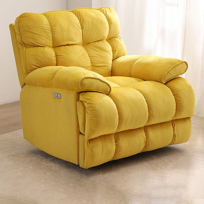 Reclinabile standard di vellutoy contemporaneo con piede indipendente