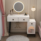 Solid Wood Makeup Vanity Desk Lighted Mirror Makeup Vanity Set with Drawer