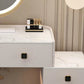 Solid Wood Makeup Vanity Desk Lighted Mirror Makeup Vanity Set with Drawer