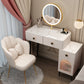 Solid Wood Makeup Vanity Desk Lighted Mirror Makeup Vanity Set with Drawer
