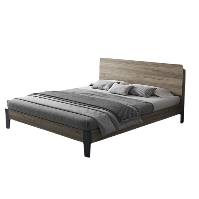 Modern Solid Wood Headboard Standard Bed Mattress Included Bed Frame with Custom Legs