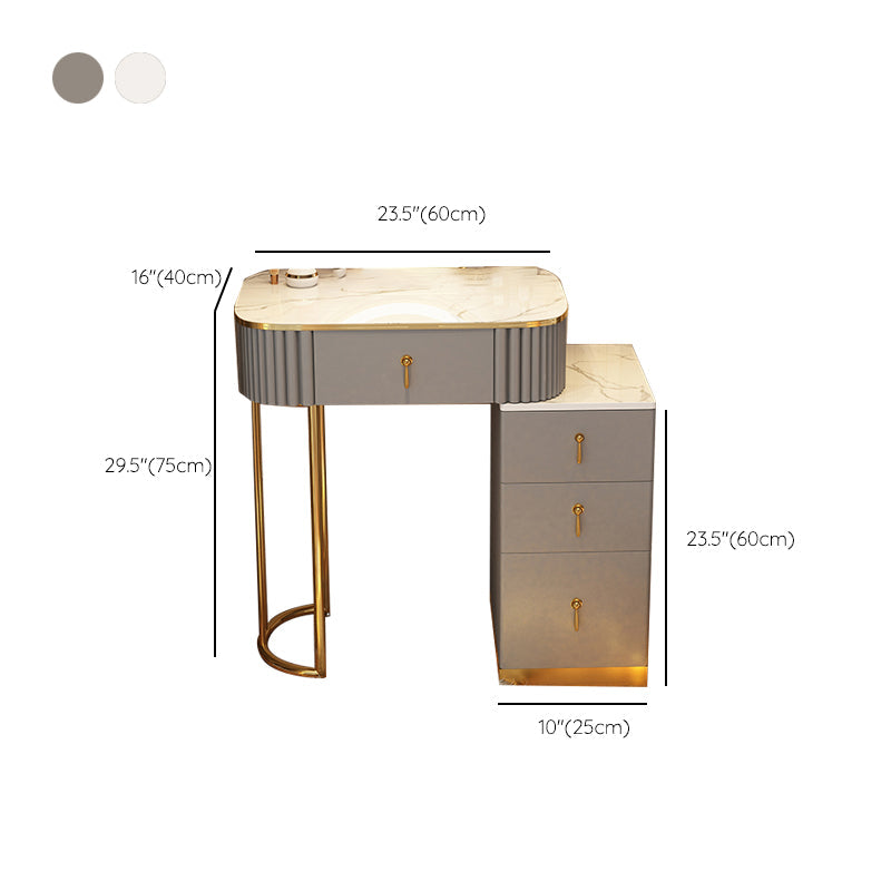 Solid Wood Makeup Vanity Desk Lighted Mirror Makeup Vanity Set Clearhalo 'Bedroom Furniture' 'furn' 'furn_makeup_vanities' 'Furniture' 'Makeup Vanities' 'makeup_vanities' 7092069