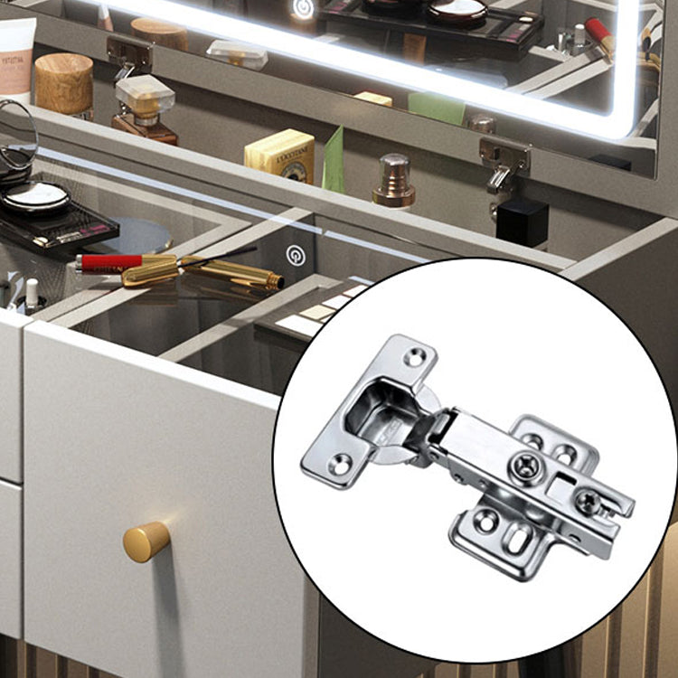 Glam Mirrored Glass Vanity Desk 3 Drawer Vanity Dressing Table Clearhalo 'Bedroom Furniture' 'furn' 'furn_makeup_vanities' 'Furniture' 'Makeup Vanities' 'makeup_vanities' 7092078