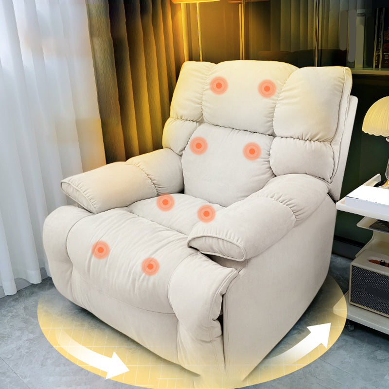 Reclinable estándar de cuero sintético contemporáneo con espalda con mechones