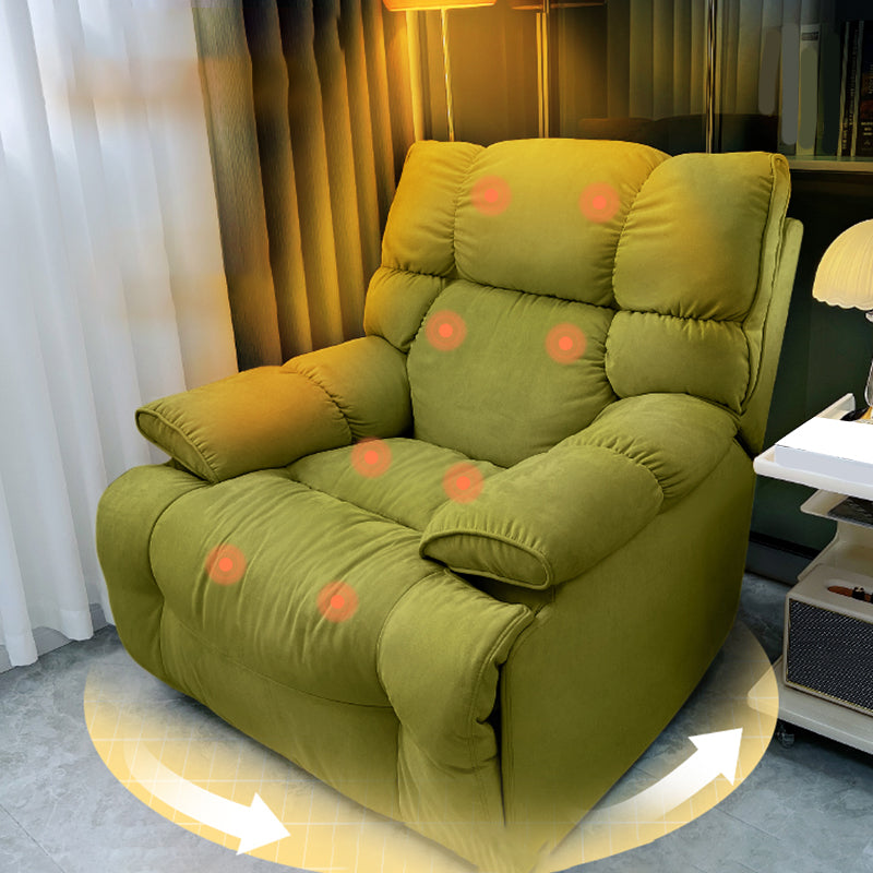 Reclinable estándar de cuero sintético contemporáneo con espalda con mechones