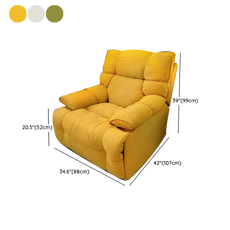 Reclinable estándar de cuero sintético contemporáneo con espalda con mechones