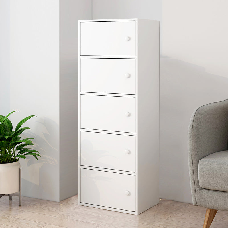 Armoire de rangement rectangulaire minimaliste avec portes en bois