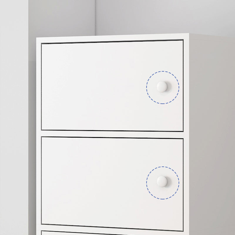 Armadio di stoccaggio del rettangolo minimalista con manopole in legno