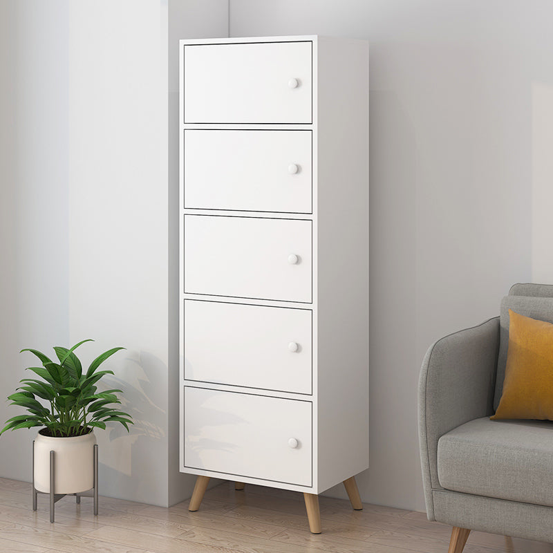 Armoire de rangement rectangulaire minimaliste avec portes en bois