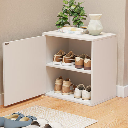 Gabinete de almacenamiento rectangular minimalista con puertas de madera