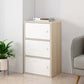 Gabinete de almacenamiento rectangular minimalista con puertas de madera