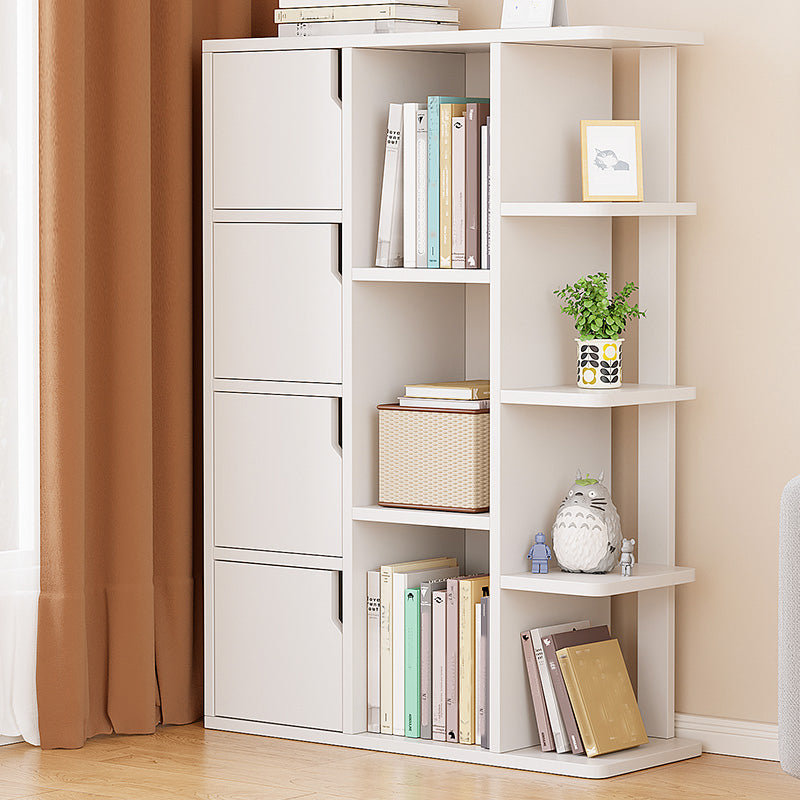 Armoire de rangement rectangulaire minimaliste avec portes en bois