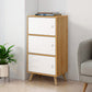 Gabinete de almacenamiento rectangular minimalista con puertas de madera