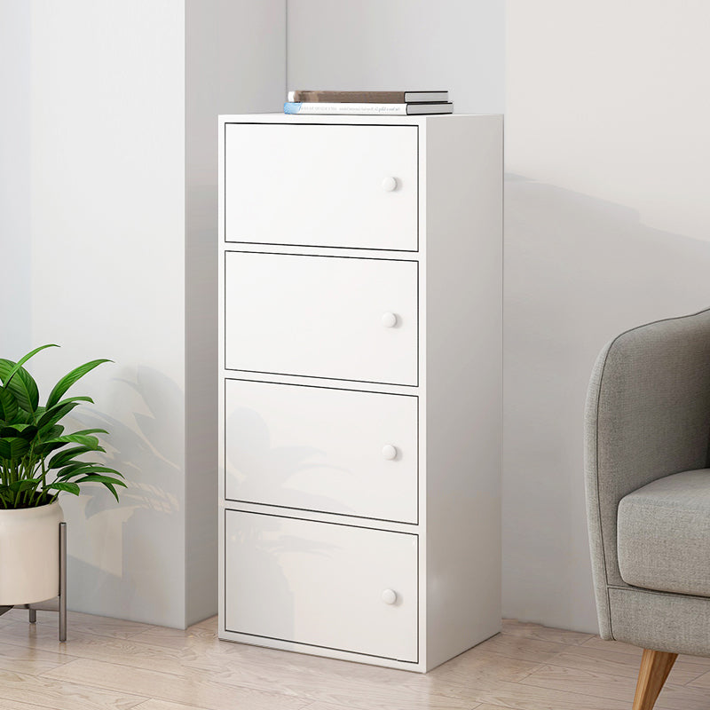 Armoire de rangement rectangulaire minimaliste avec portes en bois