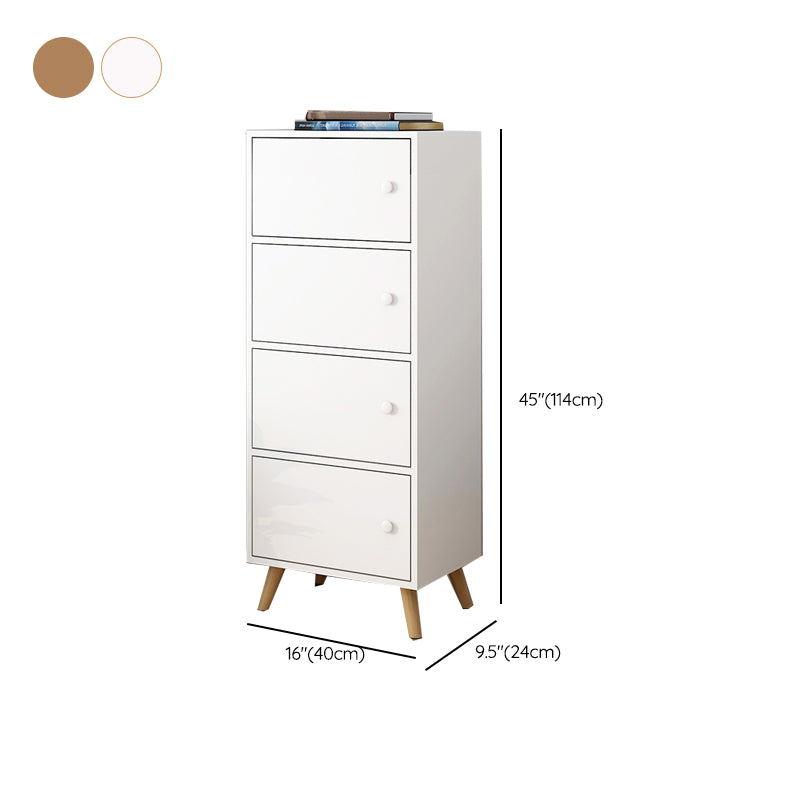 Armoire de rangement rectangulaire minimaliste avec portes en bois