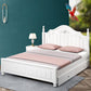 Contemporary Solid Color Slat Bed Arched Bed With Custom Wood Legs