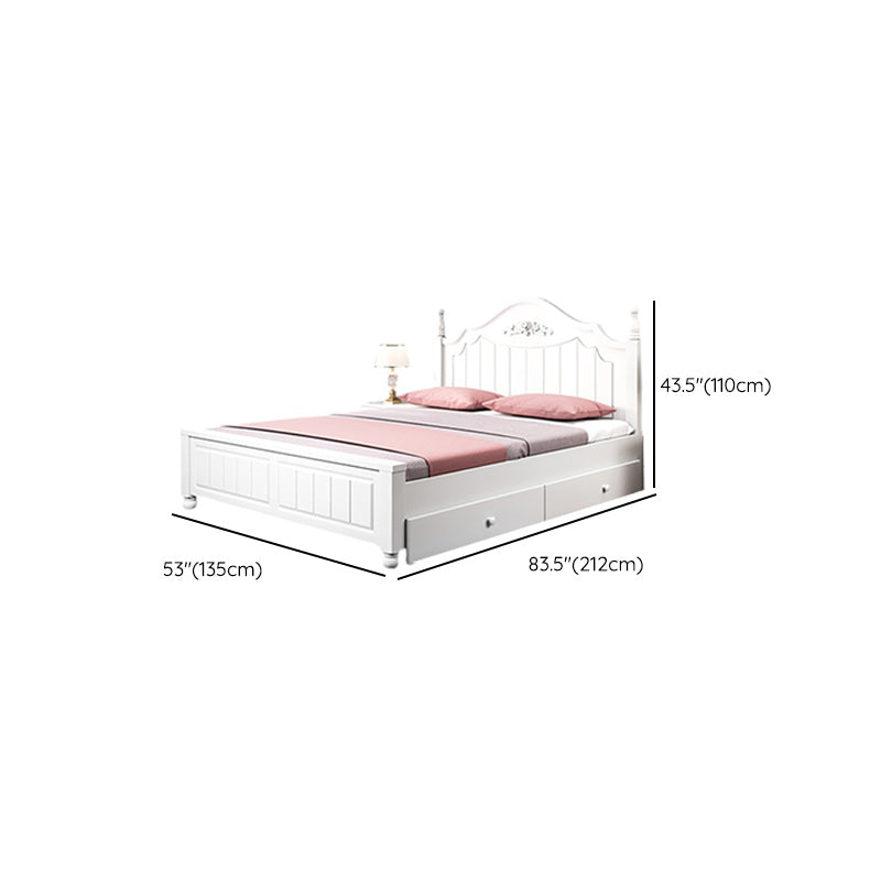 Contemporary Solid Color Slat Bed Arched Bed With Custom Wood Legs
