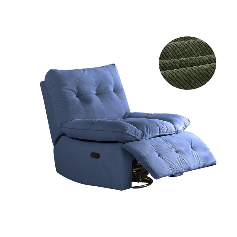 Reclinable de pana de pana contemporánea con mechones reclinables de interior estándar