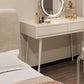 Wooden Makeup Vanity Desk Removable Lighted Mirror Vanity Dressing Table Set