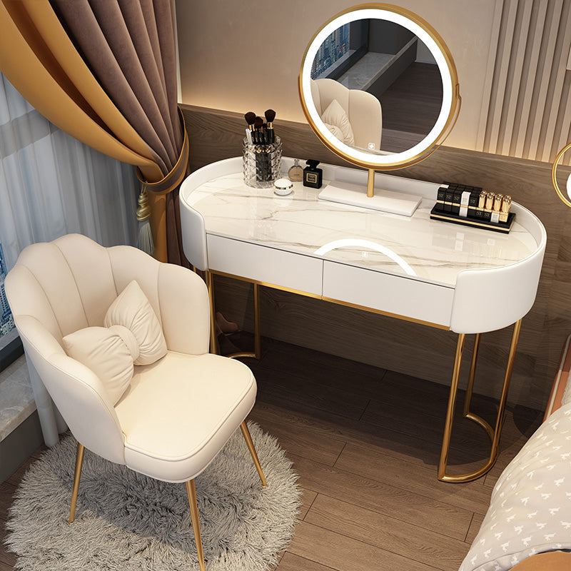 Descripción de tocador de maquillaje de pie Magno de espejo iluminado Conjunto de tocador con cajón
