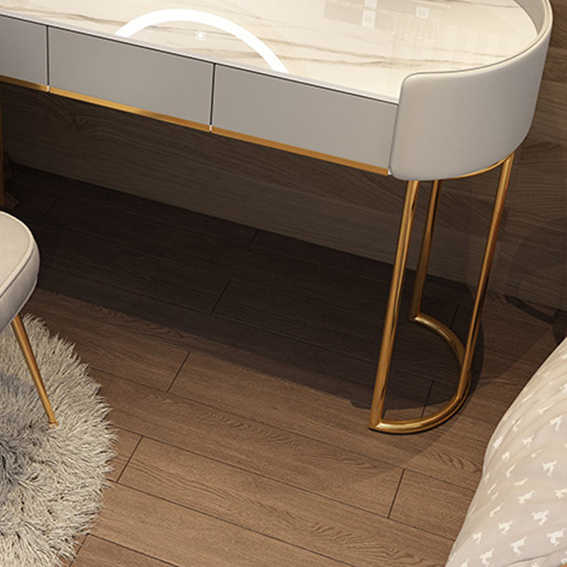 Descripción de tocador de maquillaje de pie Magno de espejo iluminado Conjunto de tocador con cajón