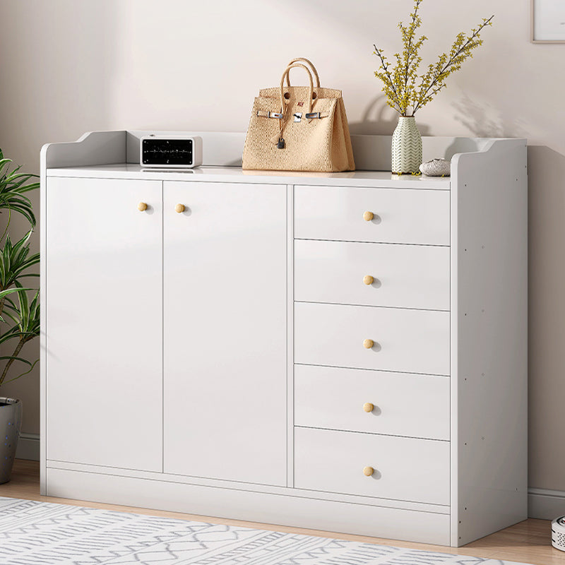 Minimalist Wooden Accent Cabinet Bar Pulls Handle Design Storage Cabinet