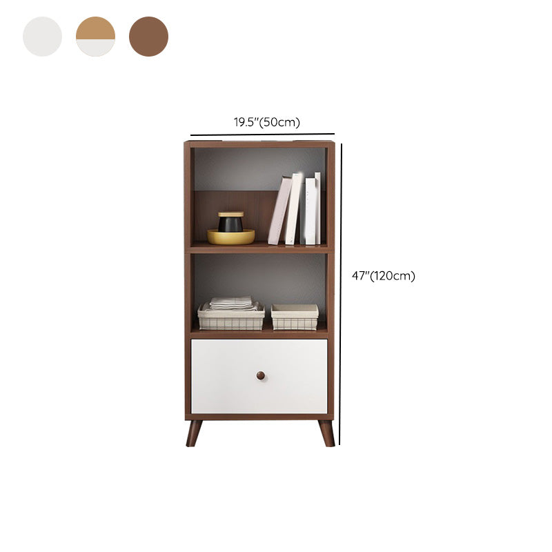 Wooden Accent Cabinet Grooves Handle Design Storage Cabinet with Drawer Clearhalo 'Cabinets & Chests' 'cabinets_chests' 'furn' 'furn_cabinets_chests' 'Furniture' 'Living Room Furniture' 7092680