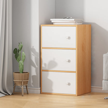 Minimalist Wooden Accent Cabinet Rectangle Storage Cabinet with Drawer 15.7"L x 9.4"W x 30.3"H Natural Clearhalo 'Cabinets & Chests' 'cabinets_chests' 'furn' 'furn_cabinets_chests' 'Furniture' 'Living Room Furniture' 7092818