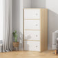 Minimalist Wooden Accent Cabinet Rectangle Storage Cabinet with Drawer 16"L x 12"W x 40"H Light Yellow Clearhalo 'Cabinets & Chests' 'cabinets_chests' 'furn' 'furn_cabinets_chests' 'Furniture' 'Living Room Furniture' 7092838