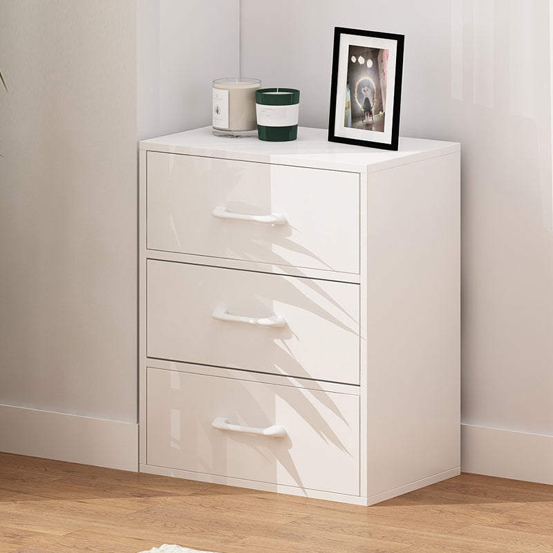 Contemporary Wood Storage Cabinet Modern Drawers Included Accent Chest 19"L x 12"W x 22"H White 3 Clearhalo 'Cabinets & Chests' 'cabinets_chests' 'furn' 'furn_cabinets_chests' 'Furniture' 'Living Room Furniture' 7092855