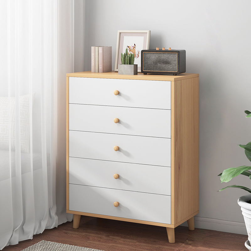 Contemporary Wood Storage Cabinet Modern Drawers Included Accent Chest 24"L x 13"W x 37"H Natural 5 Clearhalo 'Cabinets & Chests' 'cabinets_chests' 'furn' 'furn_cabinets_chests' 'Furniture' 'Living Room Furniture' 7092861