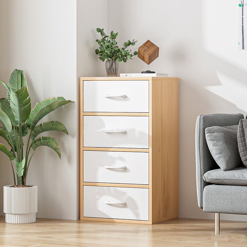 Contemporary Wood Storage Cabinet Modern Drawers Included Accent Chest 19"L x 12"W x 30"H Natural 4 Clearhalo 'Cabinets & Chests' 'cabinets_chests' 'furn' 'furn_cabinets_chests' 'Furniture' 'Living Room Furniture' 7092872