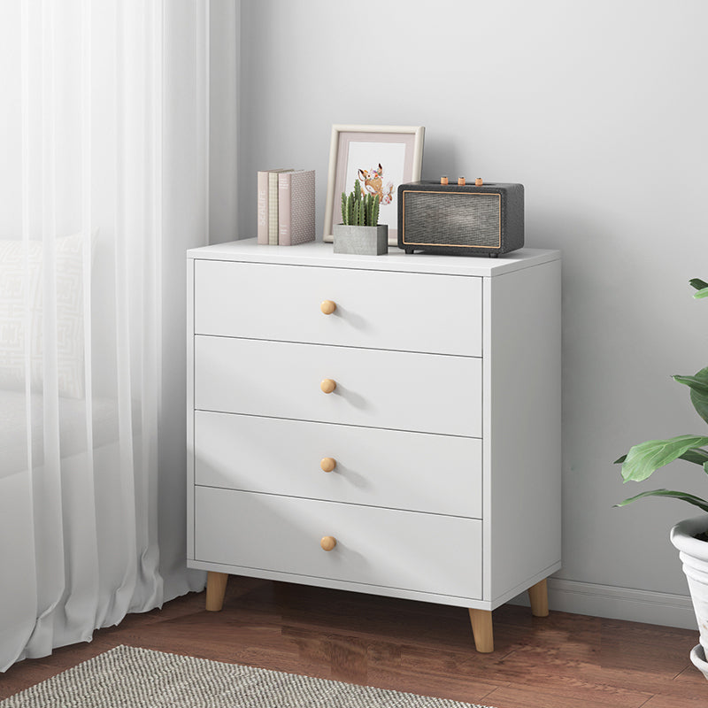 Contemporary Wood Storage Cabinet Modern Drawers Included Accent Chest 24"L x 13"W x 31"H White 4 Clearhalo 'Cabinets & Chests' 'cabinets_chests' 'furn' 'furn_cabinets_chests' 'Furniture' 'Living Room Furniture' 7092874