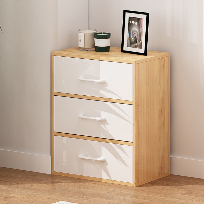 Contemporary Wood Storage Cabinet Modern Drawers Included Accent Chest 19"L x 12"W x 22"H Natural 3 Clearhalo 'Cabinets & Chests' 'cabinets_chests' 'furn' 'furn_cabinets_chests' 'Furniture' 'Living Room Furniture' 7092876