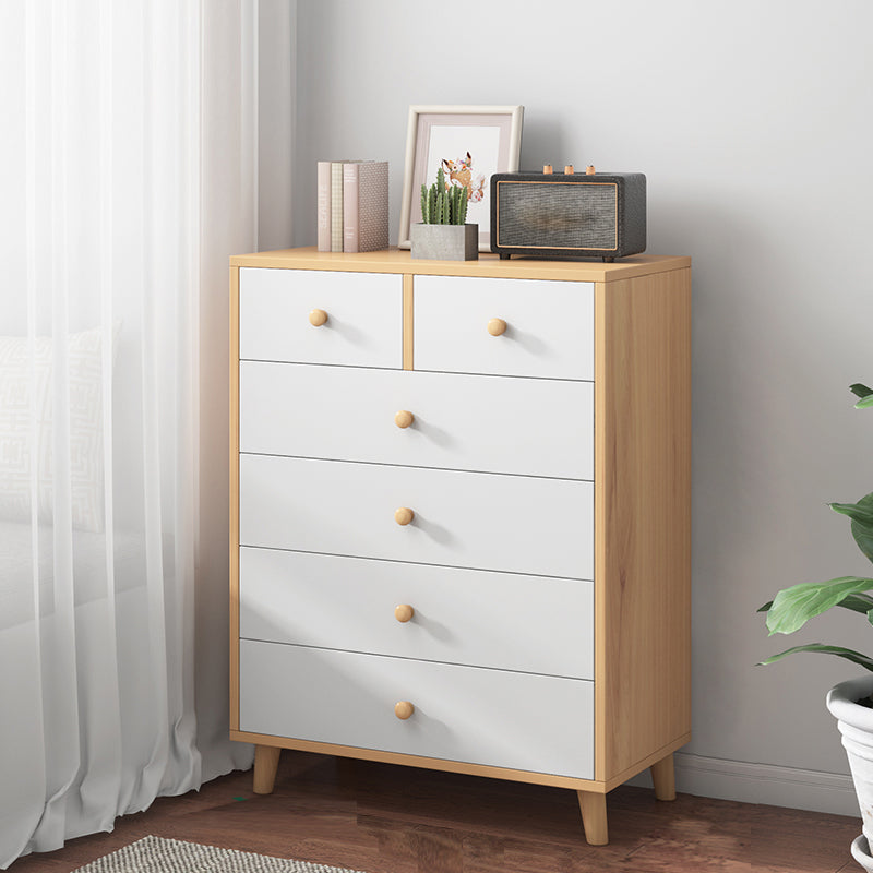 Contemporary Wood Storage Cabinet Modern Drawers Included Accent Chest 24"L x 13"W x 37"H Natural 6 Clearhalo 'Cabinets & Chests' 'cabinets_chests' 'furn' 'furn_cabinets_chests' 'Furniture' 'Living Room Furniture' 7092879