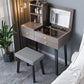 Modern Mirrored Glass Vanity Desk 3 Drawer Vanity Dressing Table Clearhalo 'Bedroom Furniture' 'furn' 'furn_makeup_vanities' 'Furniture' 'Makeup Vanities' 'makeup_vanities' 7092956