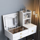 Modern Mirrored Glass Vanity Desk 3 Drawer Vanity Dressing Table Clearhalo 'Bedroom Furniture' 'furn' 'furn_makeup_vanities' 'Furniture' 'Makeup Vanities' 'makeup_vanities' 7092960