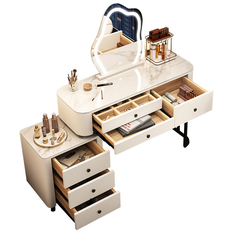 Set tavolo da toeletta da toeletta per vanity per trucco a specchio illuminato contemporaneo