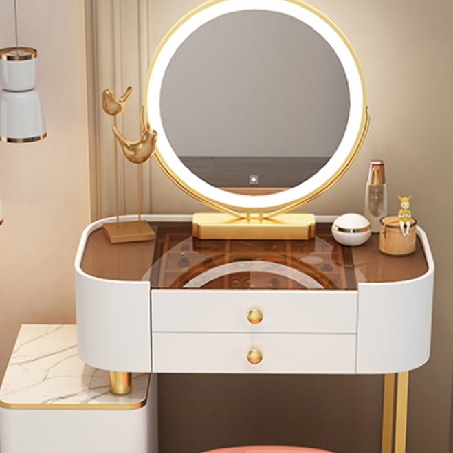Modern Lighted Mirror Makeup Vanity Desaggio della scrivania Scatola Vanity Set con cassetto