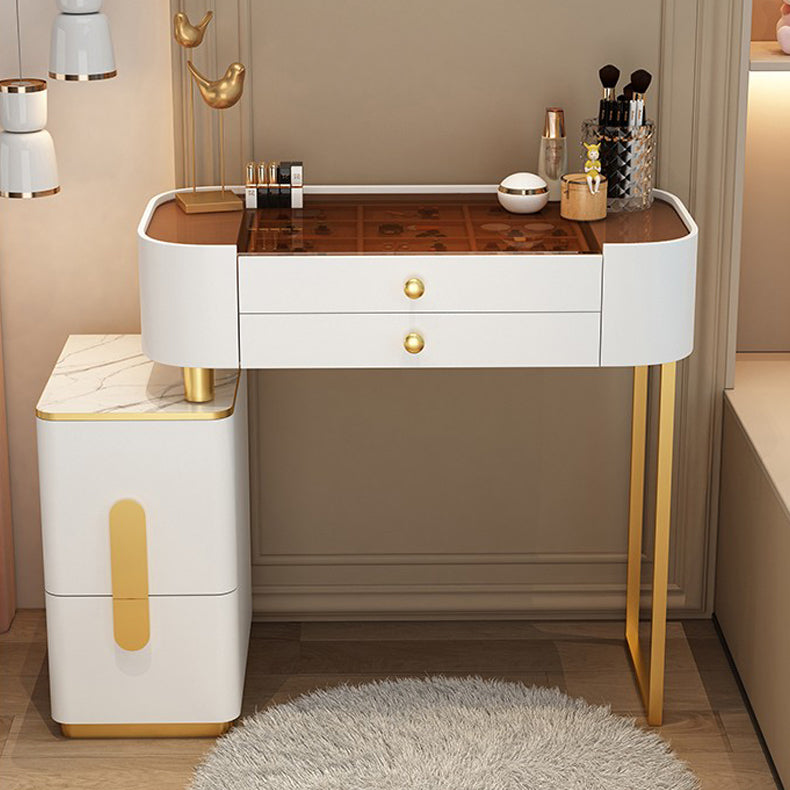 Modern Lighted Mirror Makeup Vanity Desaggio della scrivania Scatola Vanity Set con cassetto